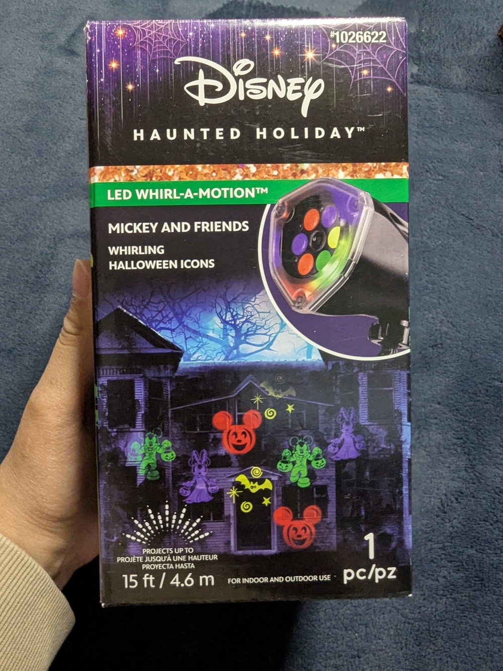 Disney Haunted Holiday LED Whirl-A-Motion Projector - Purple